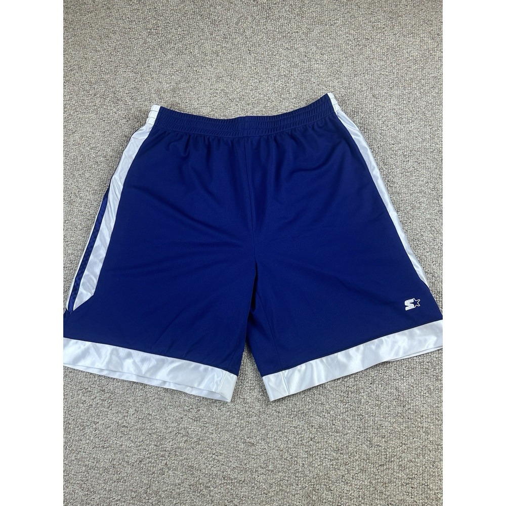 Vintage Starter Men's Athletic Basketball Shorts Size XL 40-42 Blue Mesh